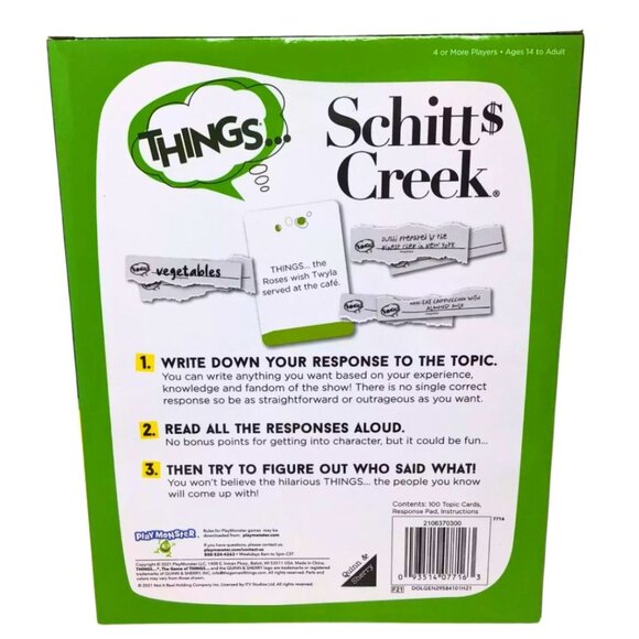 2X Schitt's Creek A Delightful Sampling Things Card Game 100 Topic Cards NWT NIB - Picture 5 of 6